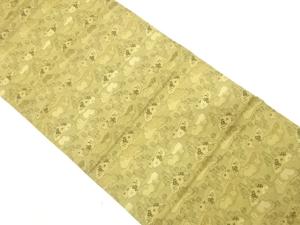 アンティーク　笠松に菊模様織り出し丸帯（材料）